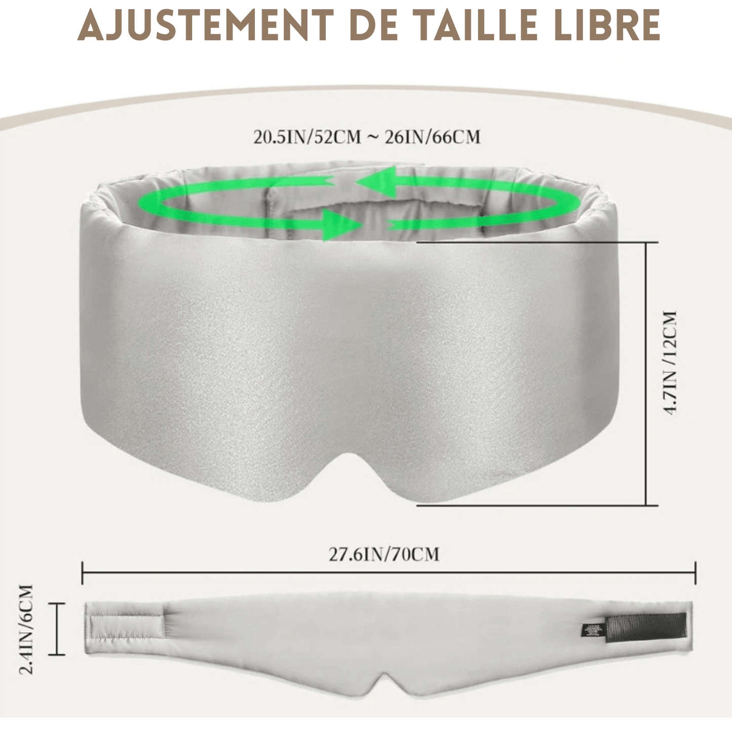 Masque de sommeil en soie de mûrier - Somnaa