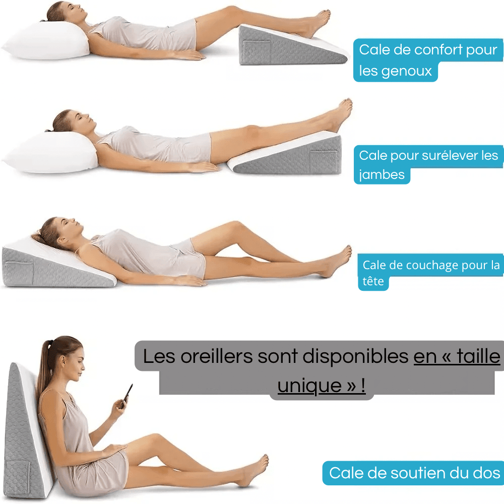 Oreiller triangulaire en mousse à mémoire de forme - Somnaa