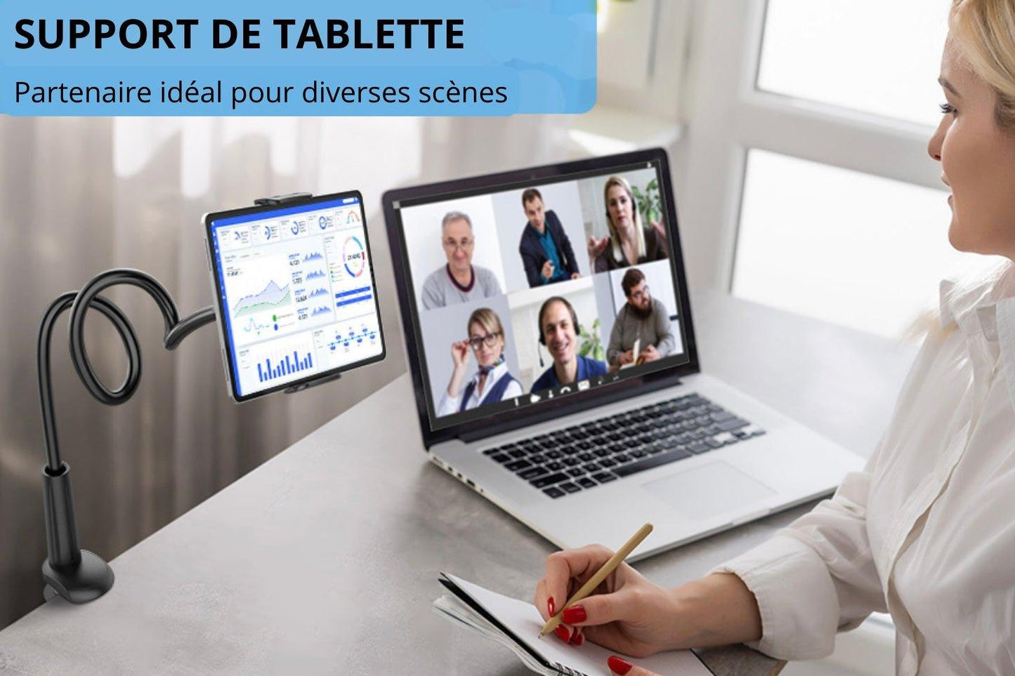 Support flexible pour tablette et téléphone - Somnaa