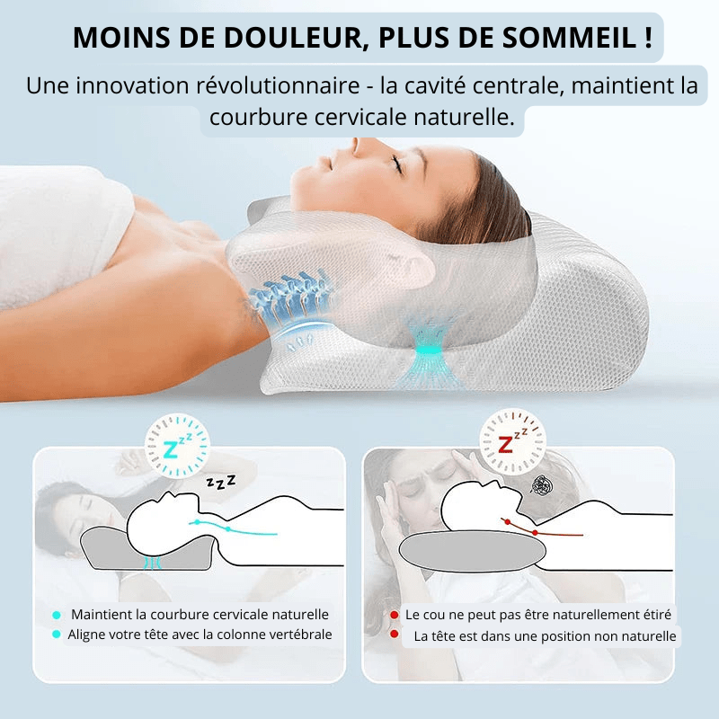Oreiller en mousse à mémoire de forme en forme de papillon - Somnaa