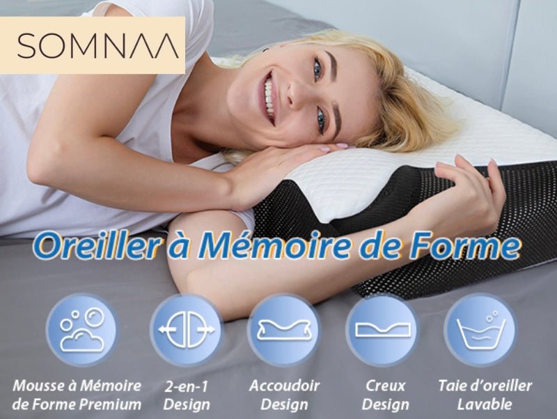 Oreiller en mousse à mémoire de forme en forme de papillon - Somnaa