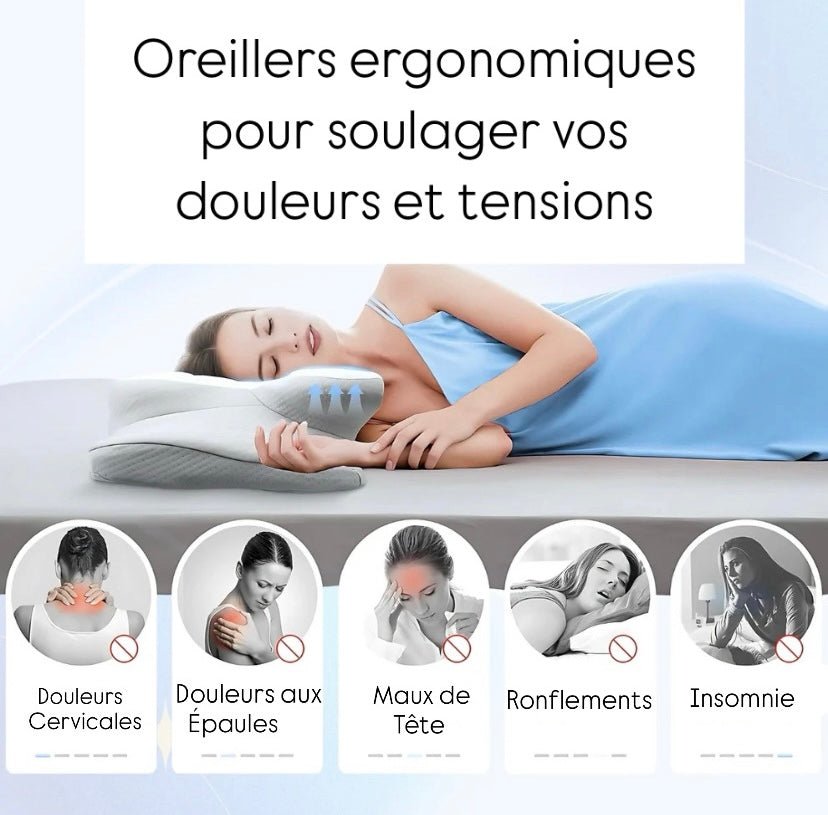 Oreiller en mousse à mémoire de forme en forme de papillon - Somnaa